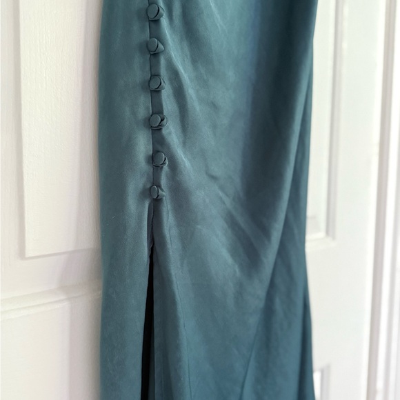 Zara Deep Teal Maxi Dress with Button Detail - Picture 5 of 5